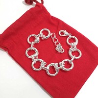 Bracelet à breloques en argent plaqué 14 carats pour enfants, classique espagnol, avec zircon, élégant, exquis, cadeau de fête