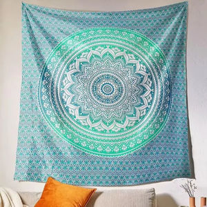 Premium Mandala <b>Wall</b> <b>Hangings</b> Multi Fire Blue Floral Bohemian Peacock Bohemian Fractal Pattern Indian Boho Hippie Gypsy <b>Tapestry</b> - Product Image 1