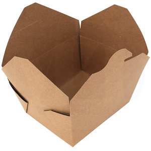 One Carton 500 Pcs Disposable Biodegradable Luxury Brown Kraft <strong>Lunch</strong> Paper Food <strong>Packing</strong> <strong>Boxes</strong> - Product Image 6