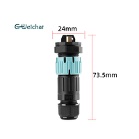 Meilleure vente connecteur d'alimentation cc étanche mâle femelle connecteur de prise IP 68 étanche 3 broches connecteur de montage sur panneau