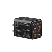 Chargeur USB Type C 8 ports 240W avec prise EU US UK, charge rapide USB-C PD, adaptateur de voyage pour téléphone portable Type-C