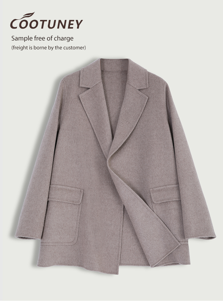 2020 Long sleeve fall casual women real cashmere 100 % coats