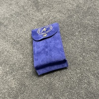 Sacs à bouton-pression avec logo personnalisé Pochette et boîte à bijoux en microfibre Boîte à bijoux personnalisée bleue de luxe avec sac Boîte à bijoux en velours