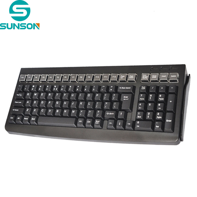 New Arrival 101 Desktop Keyboard with 3 Track Magnetic Stripe Card Reader USB Interface High Quality Plastic Construction