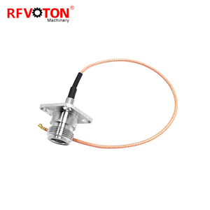 Brida de conector hembra tipo N de suministro de fábrica a <span class=keywords><strong>U</strong></span>. fl UFL con conjunto de cable de antena de extensión de cola de cerdo coaxial RF RG178 - Product Image 4