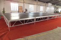 Système d'insertion en aluminium, plateforme modulaire portable, légère, antidérapante, hauteur réglable, scène extérieure pour événements