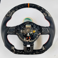 Volant de voiture en fibre de carbone forgée pour Volkswagen Polo Golf 6 GTI R CC MK7 Mk6, mise à niveau pour les anciens modèles
