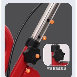 Déambulateur pliant à six roues Cheng Shao avec siège et panier, rouge, aide à la mobilité pour personnes âgées, soutien à la marche - Product Image 4