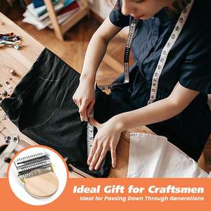 Mini métier <span class=keywords><strong>à</strong></span> tisser <span class=keywords><strong>à</strong></span> tricoter personnalisé fait <span class=keywords><strong>à</strong></span> la main Kit de couture en <span class=keywords><strong>laine</strong></span> et en caoutchouc avec aiguille Petite version Outil de couture - Product Image 4
