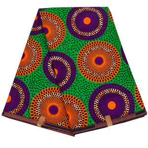 Tela Super Java Ankara, Tela Africana con Estampado de Cera Real, 6 Yardas, Satén, Seda, Algodón Holandés - Product Image 5