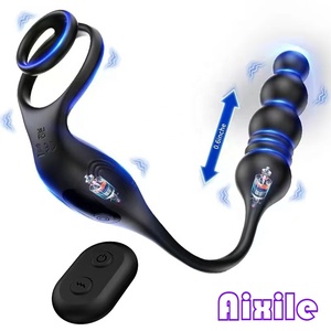 Vibratore Anale Massaggiatore Prostatico, Anello Vibrante per Pene, Palline Anali, Vibratori Maschili, Giocattoli per Adulti per Uomini <span class=keywords><strong>e</strong></span> Coppie - Product Image 1
