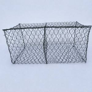 Gavión de 3x1x0.3m con revestimiento de PVC, 60x80mm, 2.0-2.5mm, doble torsión, resistente a la corrosión, para protección costera, muro dikeo marino - Product Image 2