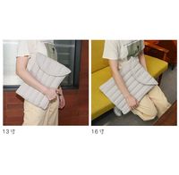 Housse d'ordinateur portable matelassée en polyester, esthétique, imperméable, protectrice, convient aux ordinateurs portables de 11 à 16 pouces, unisexe, pour les voyages et le bureau