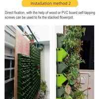 Jardinière murale verticale auto-arrosante pour jardin domestique, en plastique PP écologique, biodégradable, légère, moderne, emballée en carton