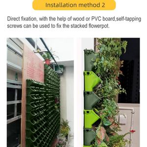 Pot mural auto-arrosant pour plantes vertes verticales, pour la décoration intérieure et extérieure, pots muraux pour plantes - Product Image 5