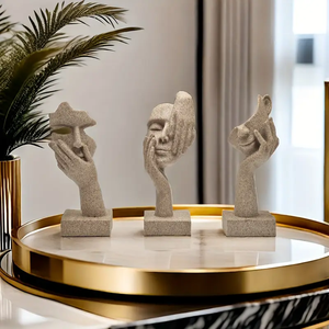 Sculture Astratte Moderne di Lusso Leggero, Ornamenti in Resina Artigianali per Decorazioni <span class=keywords><strong>Casa</strong></span>, <span class=keywords><strong>Soggiorno</strong></span> e Ingresso - Product Image 1