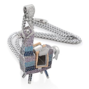 Pendentif Llama en Argent Sterling 925, Sertissage Diamanté, Bijou Hip Hop Tendance, Plaqué Rhodium Personnalisé, Breloque Unisexe - Product Image 5
