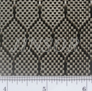 Sarga de tela tejida de fibra de carbono plateada estabilizada con patrón hexagonal para aplicaciones artesanales - Product Image 6