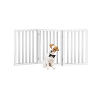 Barrière pour chien extensible utilisation intérieure étape sur clôture pliable pour animaux de compagnie pour la maison portes en bois pour chiens pour escaliers de porte
