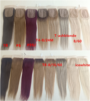 Closure Rambut Asli Manusia Virgin Silk Base 4*5, Hairline Alami, Hand Tied, Scalp Realistis, Silk Top Lace Closure Wanita Single Drawn