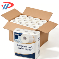 Papier toilette de qualité supérieure pour salles de bain, paquet en vrac pour toilettes de centres commerciaux, recharge pour installations, petit rouleau de papier toilette
