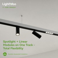 Profilé lumineux LED linéaire connectable sans rail, forme carrée, pour montage au plafond, personnalisable