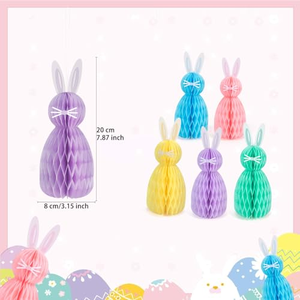 ลูกบอลรังผึ้งรูปทรงกระต่าย ขนาดเลือกได้ ของตกแต่งโต๊ะพับได้ - Product Image 2