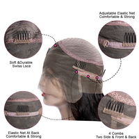 Kinky Straight 360 Pelucas delanteras de encaje Pre-arrancado Cabello humano negro Full Glueless HD Peluca de encaje transparente 360 Pelucas frontales de encaje