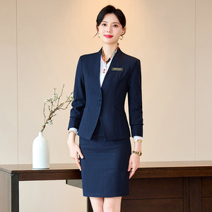 Women's Professional Suit Set Long Sleeve Polyester Anti-Wrinkle Workwear For Office Staff - Product Image 3