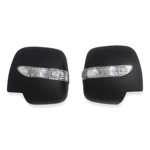 YCSUNZ Hiace 2012 2016 Door Mirror Cover With Light ABS Plasric Exterior Black Side Decoration Kits For Toyota Hiace