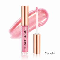 Gloss à lèvres repulpant transparent effet verre, hydratant et volumisant, non collant, avec logo personnalisé, vente en gros OEM