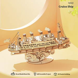 Robotime US Warehouse DIY Assembly <strong>Cruise</strong> <strong>Ship</strong> Model TG306 Educational <strong>Toys</strong> 3D Wooden Puzzle - Product Image 3