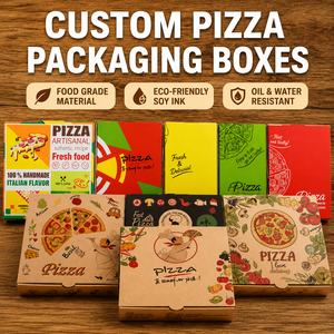 <b>Pizza</b> <b>Box</b> Supplier Custom Printed Kraft Paper Food Packaging Disposable Takeout <b>Box</b> for Restaurant Delivery Food Packaging - Product Image 5