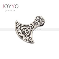 Collier pendentif JoYyo pour homme, style rétro viking, en acier inoxydable, marteau nordique classique, chaîne tendance punk pour soirée
