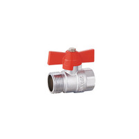 Vanne à boisseau sphérique double filetage mâle DN15 1/2'' sur mesure - Vanne d'arrêt à poignée courte épaissie double filetage mâle en acier inoxydable 304