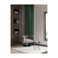 Rideaux à œillets isolés thermiquement solides et rideaux en tissu modernes à réduction du bruit pour le salon et la chambre à coucher