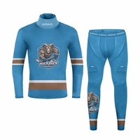 Puck Puck – Maillot de protection pour le cou de hockey, résistant aux coupures, sous-vêtement de protection pour le hockey sur glace, manches longues, norme de sécurité européenne