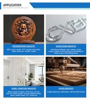 Máquina Profesional de Tallado en Madera de Escritorio Pequeña con Botón de Paro de Emergencia para Decoración de Interiores, Corte Preciso