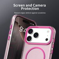 Casing Ponsel Warna Permen dengan Magnetik Mewah Transparan Tahan Guncangan untuk iPhone 17 Pro Max 17 Air 17 Case
