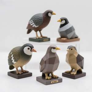 Estatuilla de resina de pájaro Kiwi de 5 "-estatua de poliresina pintada a mano, decoración de mesa de Vida Silvestre nocturna NZ - Product Image 1