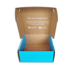 Logotipo personalizado, paquete plano, corrugado, troquelado, correo, cajas de envío, papel Kraft, embalaje Kraft plegable, grabado en relieve, laminación mate - Product Image 5