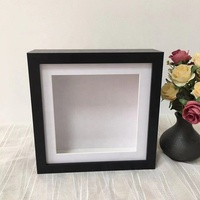 Échantillon gratuit d'approvisionnement d'usine 8*8 ''cadre de boîte d'ombre noir et blanc avec Passepartout