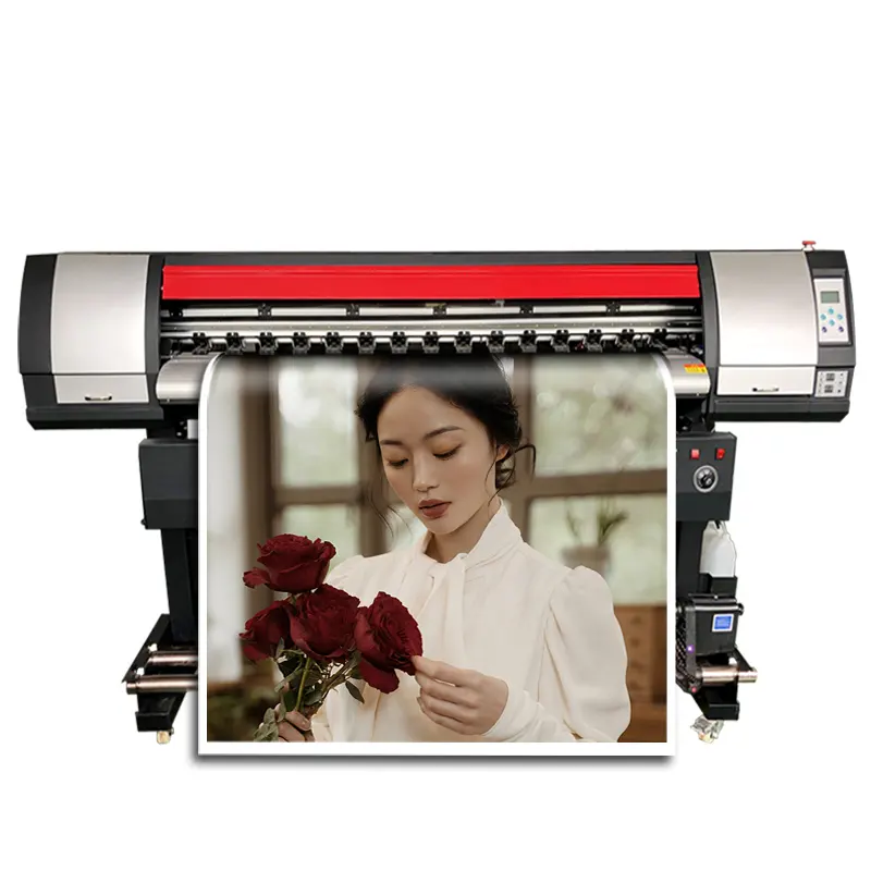 Wide Format 1.6M Eco Solvent Printer Xp600 Print Head Ciss 5Ft 1.6M Digital Sublimation Printing Machine