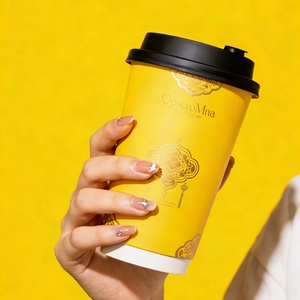 Gobelets à café jetables en papier, impression offset personnalisée, 16 oz, double paroi, pour boissons chaudes, avec logo personnalisé, vente en gros pour cafés. - Product Image 5