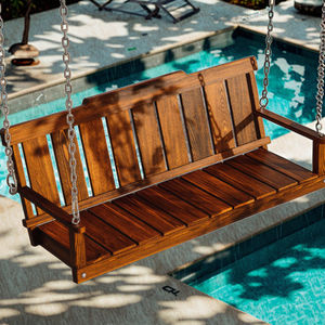 HR أرجوحة خشبية صلبة حديثة مضادة للتآكل لعامل حديقة شرفة الفناء في الهواء الطلق - Product Image 5