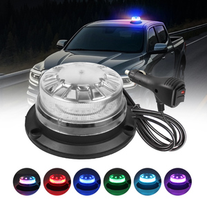 Nuova Luce Stroboscopica di Emergenza LED Gialla HJ 12-24V 24W, Faro Rotante Lampeggiante per Trattori e Accessori Auto, Modello LED-01 RGB 1 - Product Image 2