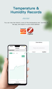เครื่องวัดอุณหภูมิและความชื้นแบบสมาร์ท ZigBee ZTH05เทอร์โมมิเตอร์วัดอุณหภูมิดิจิตอลจอแสดงผล LCD ทำงานร่วมกับชีวิตอัจฉริยะ - Product Image 6
