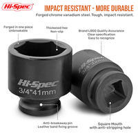 Coffret d'outils de réparation automobile Hi-Spec 21/26 pièces, grande boîte à outils, jeu de douilles à cliquet robustes 3/4 pouces, compatible OEM/ODM