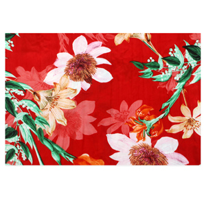 WI-B20 elegante stampa floreale estate Faille crêpe <span class=keywords><strong>tessuto</strong></span> 100% poliestere abito Midi per le donne ragazze doppia faccia per il matrimonio - Product Image 5