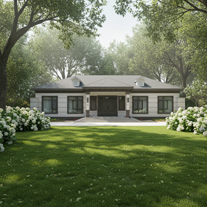 Villa de Acero Ligero de Alta Calidad, Ahorradora de Energía, Ecológica, Duradera, Prefabricada y Ensamblada, <span class=keywords><strong>Edificio</strong></span> Residencial - Product Image 1